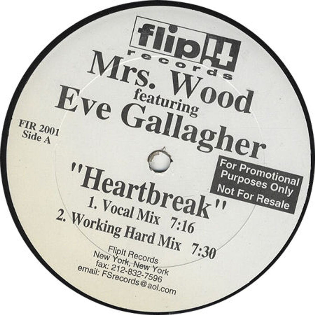 Eve Gallagher Heartbreak US Promo 12" vinyl —