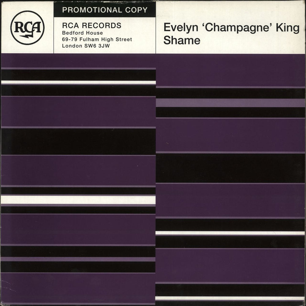 Evelyn 'Champagne' King Shame UK 12" vinyl single (12 inch record / Maxi-single) LANX4