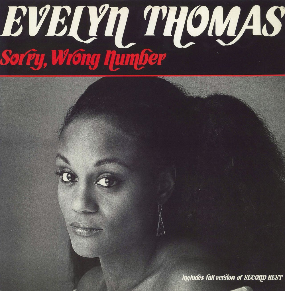 Evelyn Thomas Sorry, Wrong Number UK 12" vinyl single (12 inch record / Maxi-single) SOHOT41