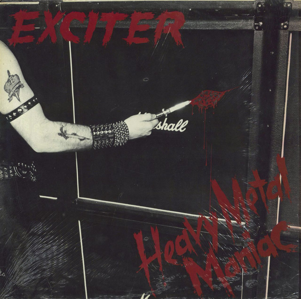 Exciter Heavy Metal Maniac - Shrink US vinyl LP album (LP record) SHRAPNEL1004