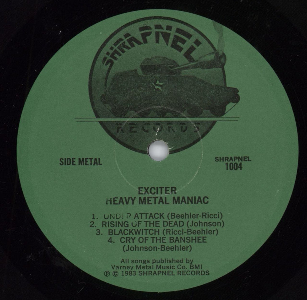 Exciter Heavy Metal Maniac US vinyl LP album (LP record) EX0LPHE799147