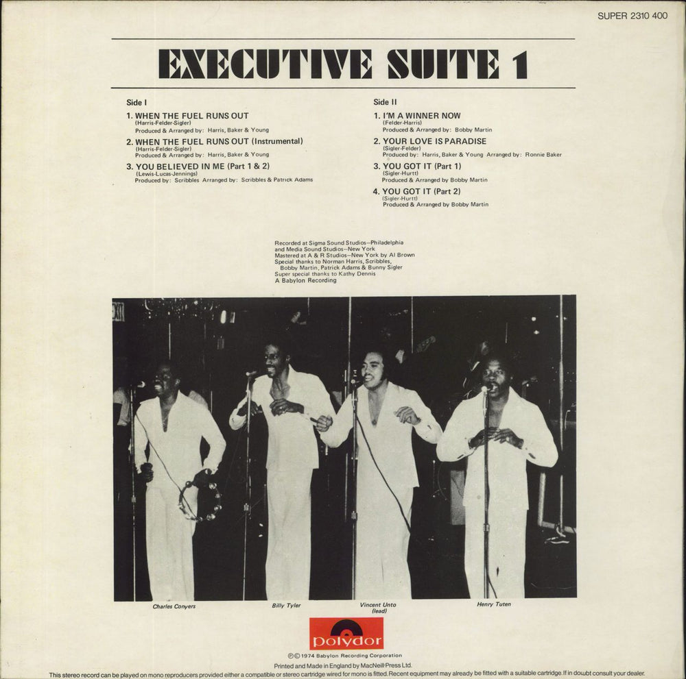 Executive Suite Executive Suite 1 UK vinyl LP album (LP record)