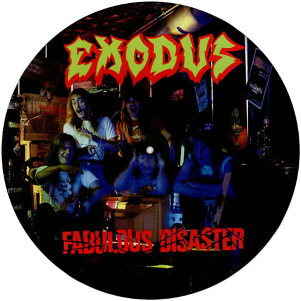 Exodus Fabulous Disaster UK picture disc LP (vinyl picture disc album) MFN90P