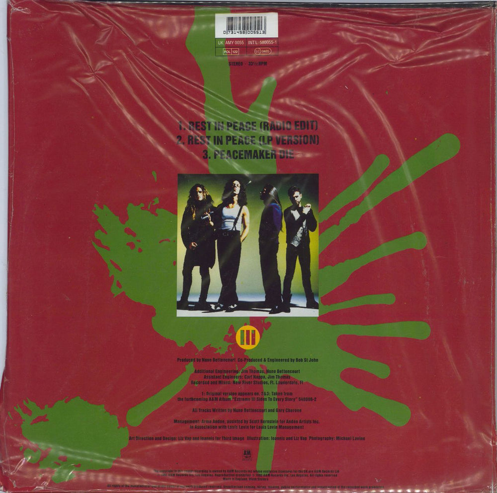 Extreme Rest In Peace - Poster Sleeve UK 12" vinyl single (12 inch record / Maxi-single) 731458005513