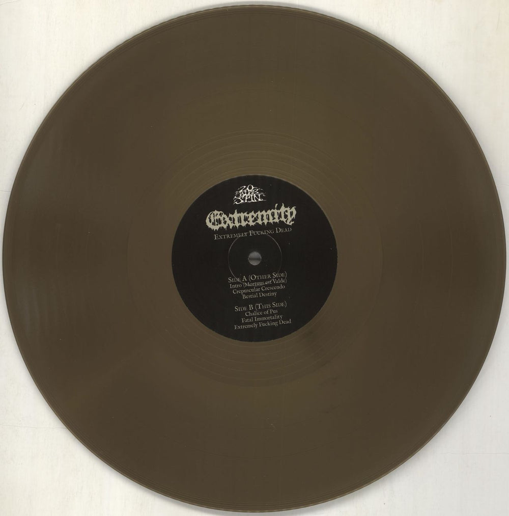 Extremity Extremely F**king Dead - Gold Vinyl US vinyl LP album (LP record) ZX0LPEX715833