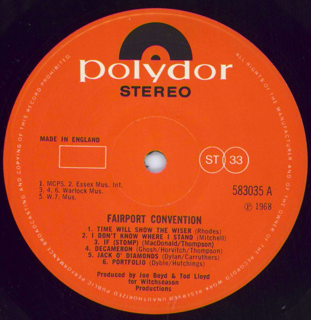 Fairport Convention Fairport Convention - 1st UK Vinyl LP