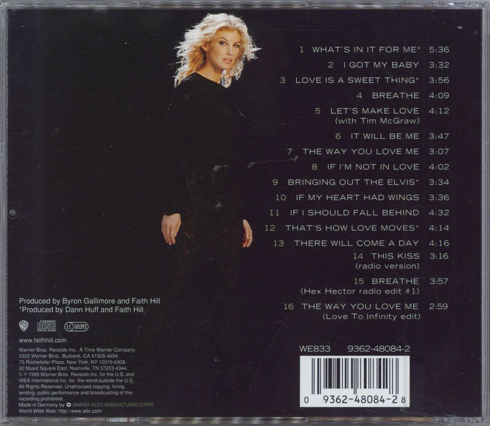 Faith Hill Breathe German CD album (CDLP) FHICDBR200753