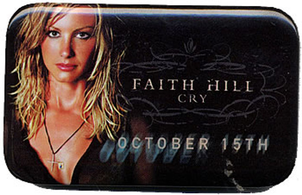 Faith Hill Cry - Pin Badge US Promo memorabilia PROMO BADGE