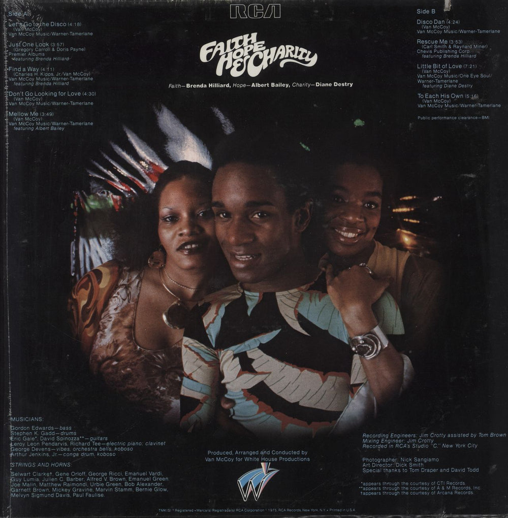 Faith, Hope & Charity (70s) Faith, Hope & Charity - stickered shrink US vinyl LP album (LP record)