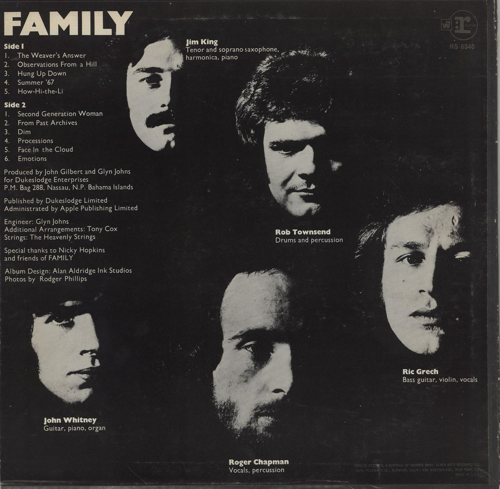 Family Family Entertainment US Promo vinyl LP album (LP record)