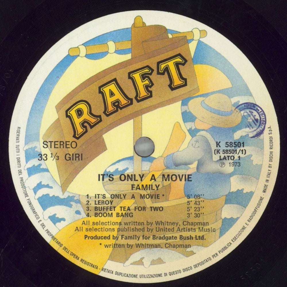 Family It's Only A Movie Italian vinyl LP album (LP record) FMLLPIT823176