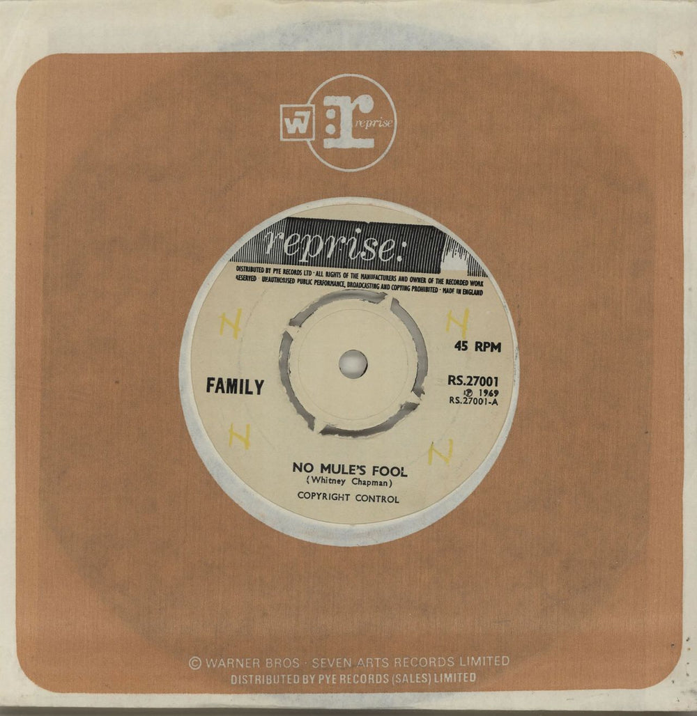 Family No Mule's Fool - wol UK 7" vinyl single (7 inch record / 45) RS.27001