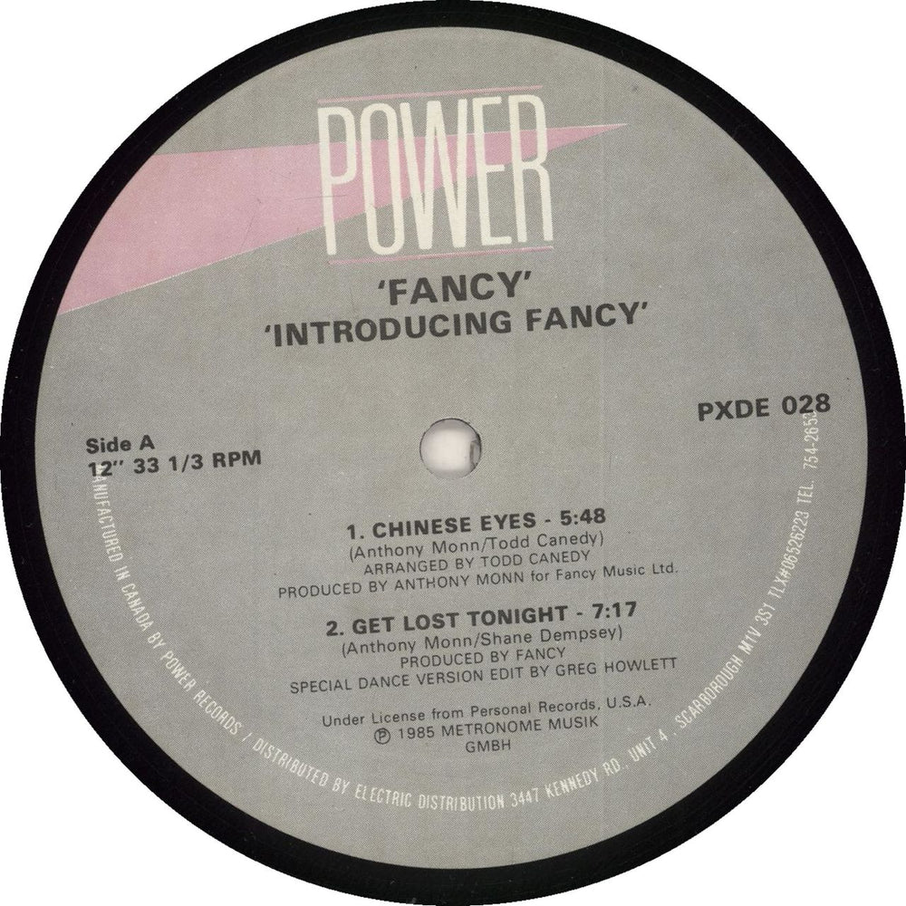 Fancy Introducing Fancy Canadian Promo 12" vinyl single (12 inch record / Maxi-single) PXDE028