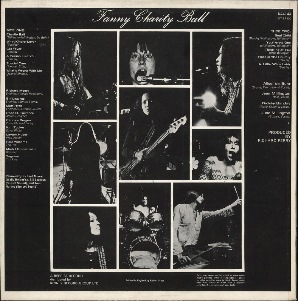 Fanny (70s) Charity Ball - Ex UK vinyl LP album (LP record)