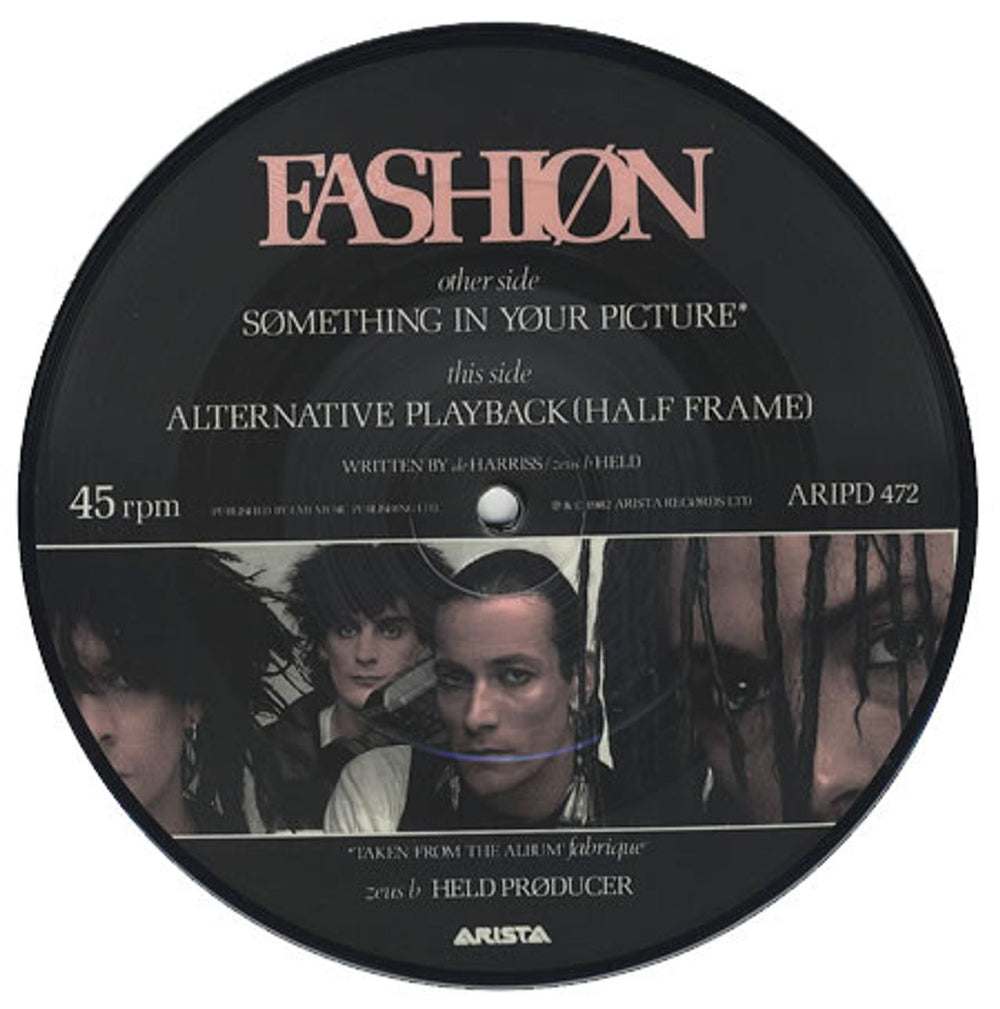 Fashion Something In Your Picture UK 7" vinyl picture disc (7 inch picture disc single) FS17PSO358666