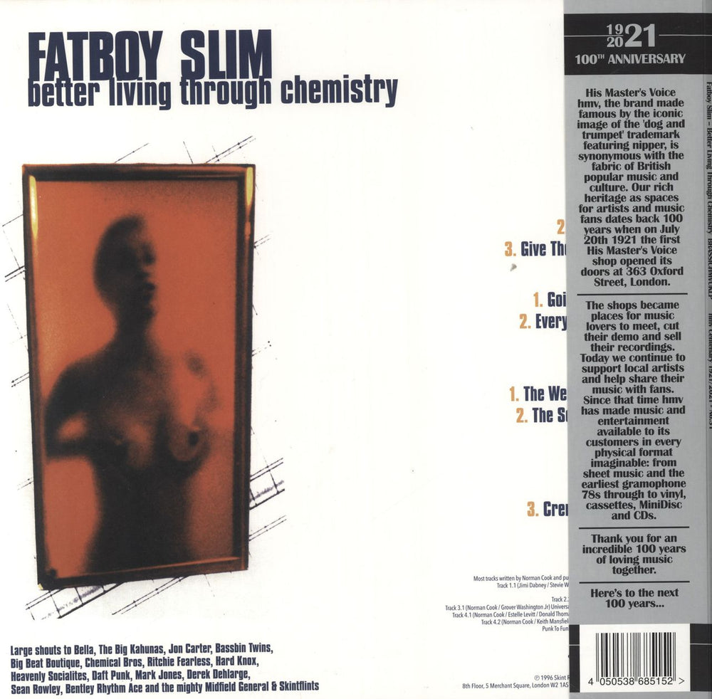 Fatboy Slim Better Living Through Chemistry - 180gm Blue & White Quarter Split Vinyl UK 2-LP vinyl record set (Double LP Album) 4050538685152