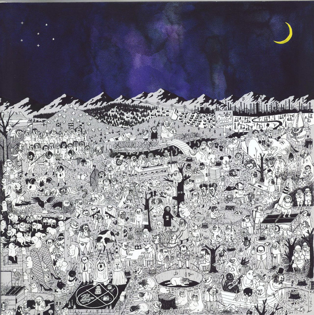 Father John Misty Pure Comedy - Cream Vinyl + Blue Sleeve UK 2-LP vinyl record set (Double LP Album) BELLA628V