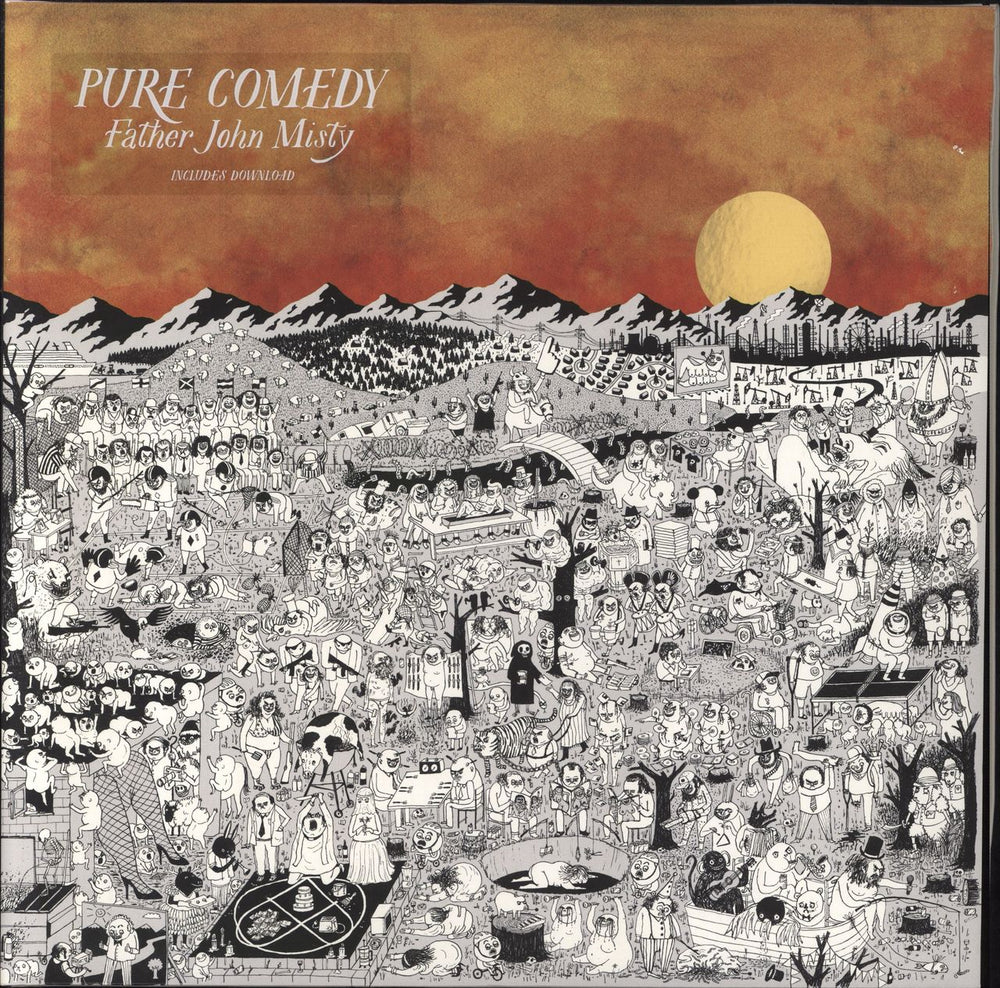 Father John Misty Pure Comedy - Sunset Sleeve UK 2-LP vinyl record set (Double LP Album) BELLA628V