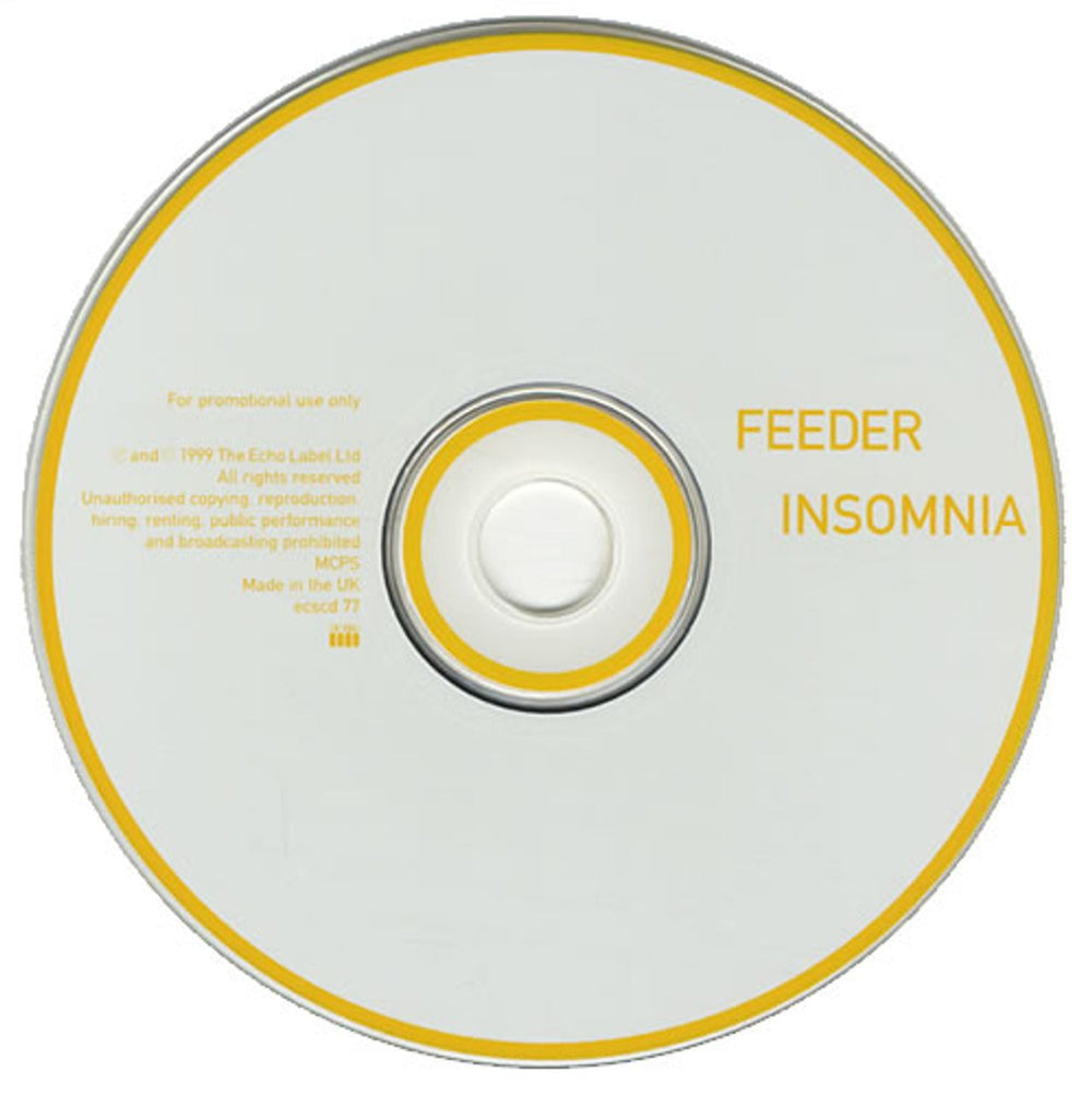 Feeder Insomnia UK Promo CD single (CD5 / 5") ECSCD77