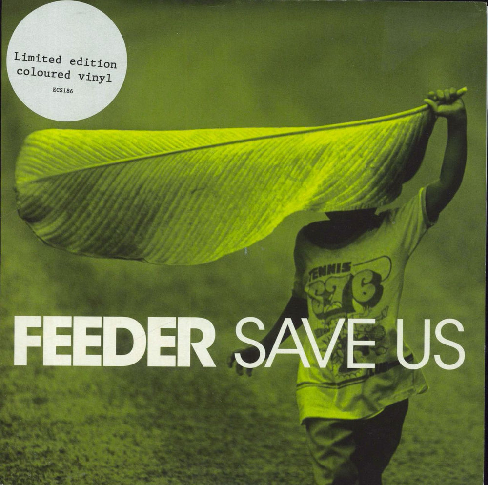 Feeder Save Us - White Vinyl - Hype Stickered UK 7" vinyl single (7 inch record / 45) ECS196