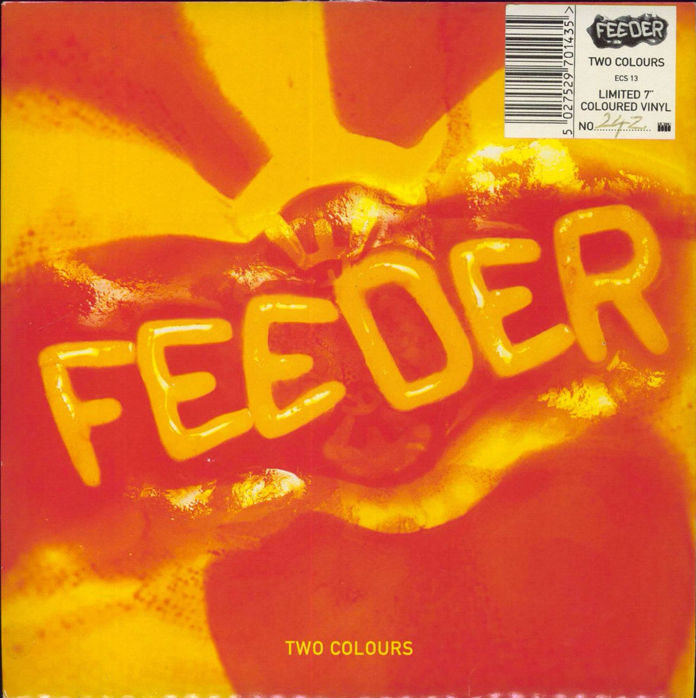 Feeder Two Colours - clear vinyl UK 7" vinyl single (7 inch record / 45) ECS13