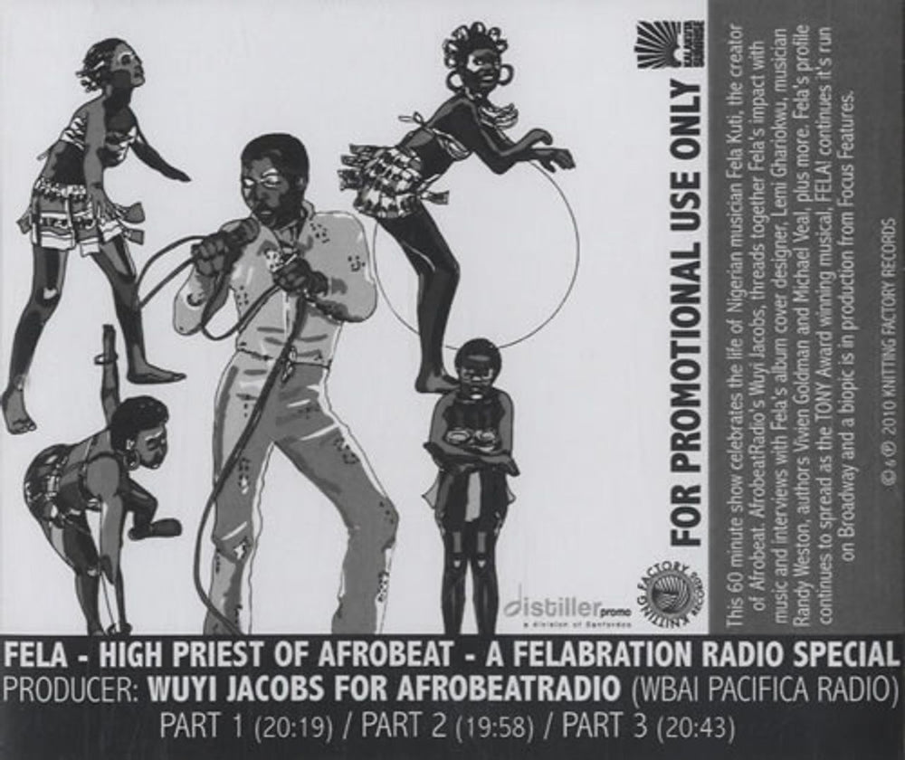 Fela Kuti High Priest Of Afrobeat - A Felabration Radio Special US Promo CD-R acetate CD-R ACETATE