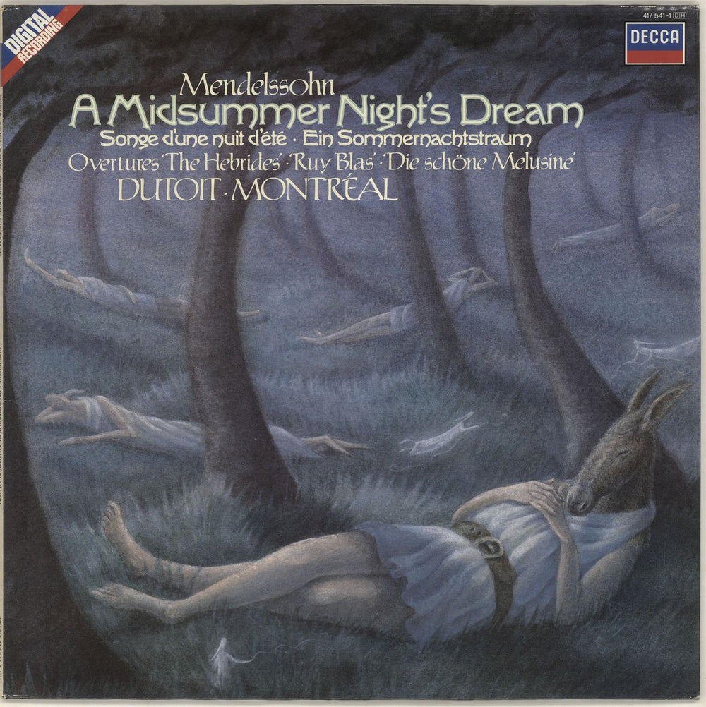 Felix Mendelssohn A Midsummer Night's Dream Dutch vinyl LP album (LP record) 417541-1