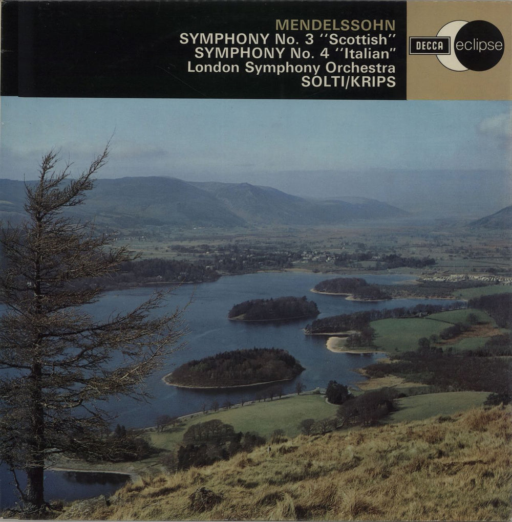 Felix Mendelssohn Symphony No. 3 'Scottish' / Symphony No. 4 'Italian' UK vinyl LP album (LP record) ECS527