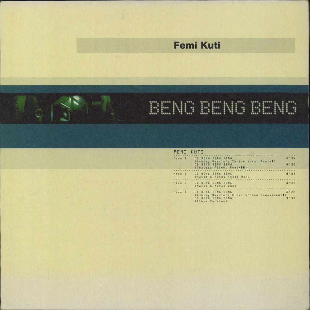 Femi Kuti Beng Beng Beng French 12" vinyl single (12 inch record / Maxi-single) 5631471