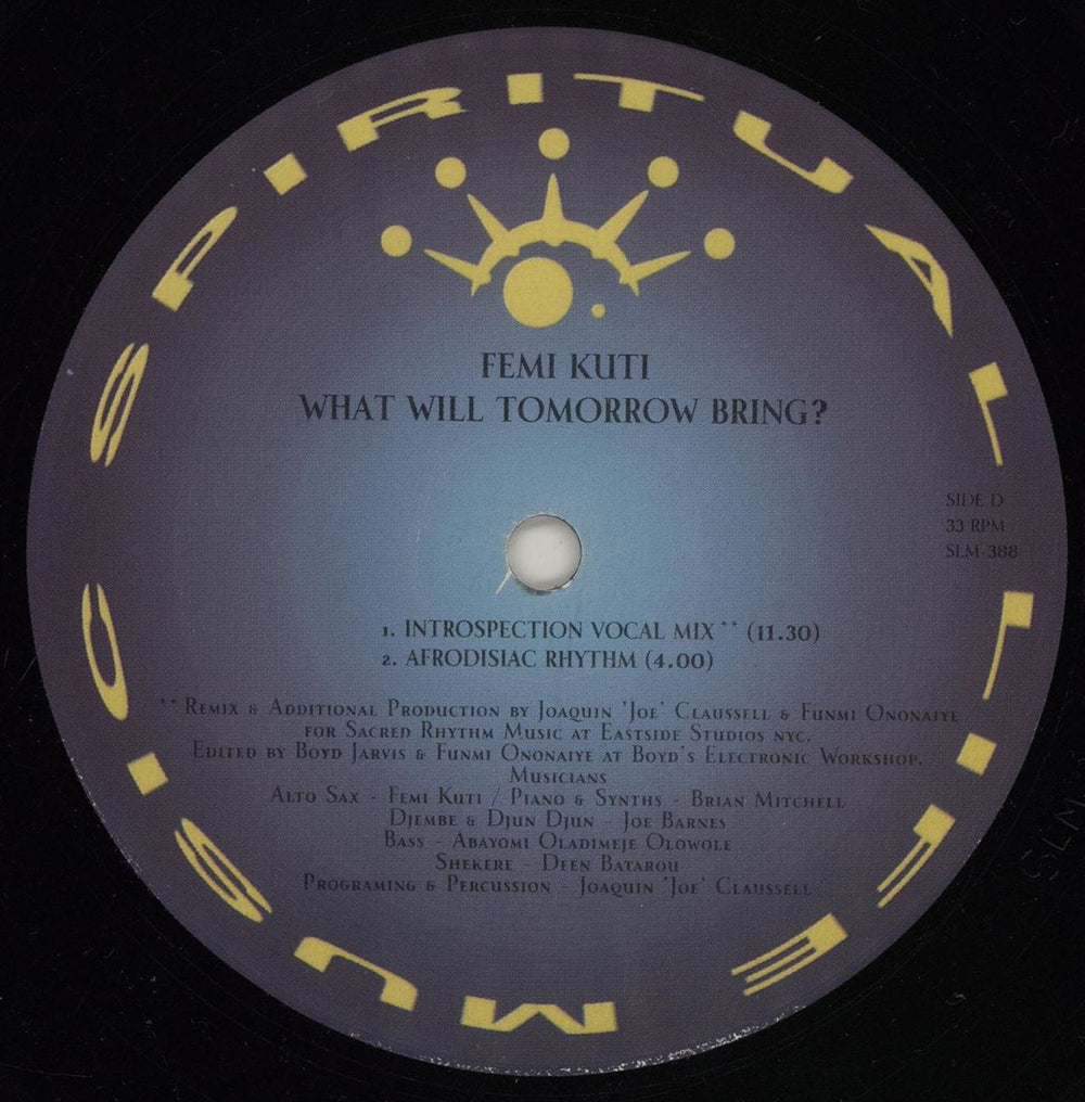 Femi Kuti What Will Tomorrow Bring? US 12" vinyl single (12 inch record / Maxi-single) 2JN12WH757347