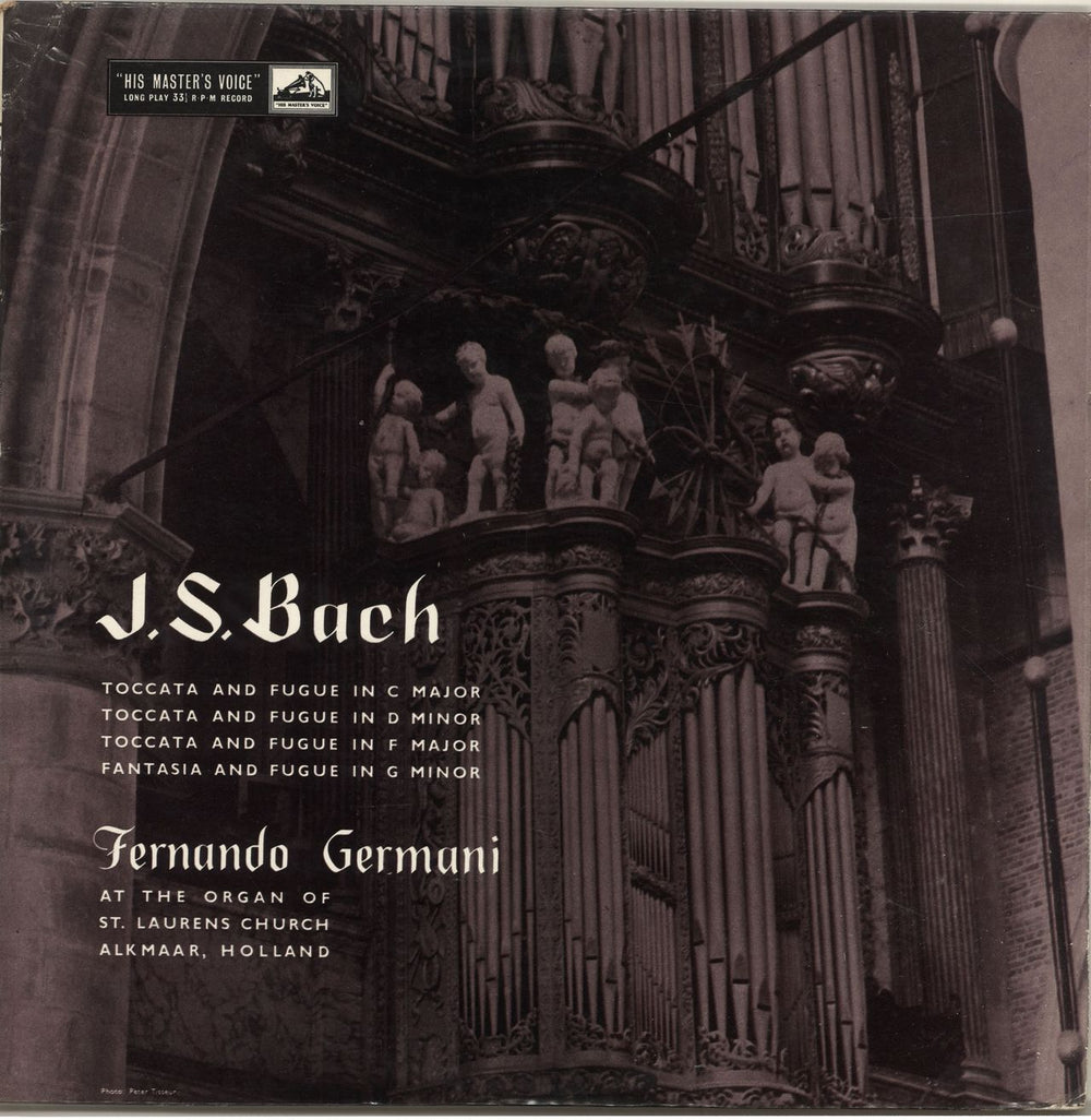 Fernando Germani J.S. Bach UK vinyl LP album (LP record) CLP1145