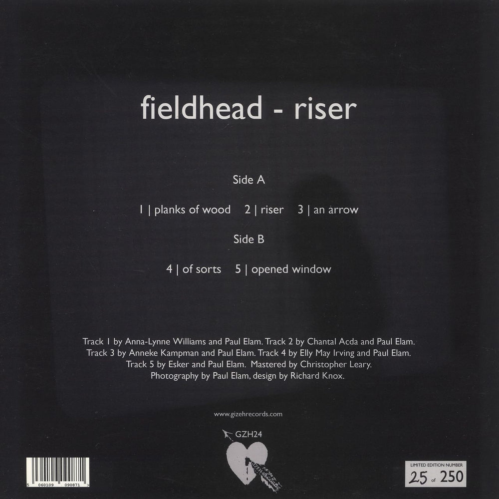 Fieldhead Riser EP - Numbered + Art Print UK 10" vinyl single (10 inch record) 5060109090871