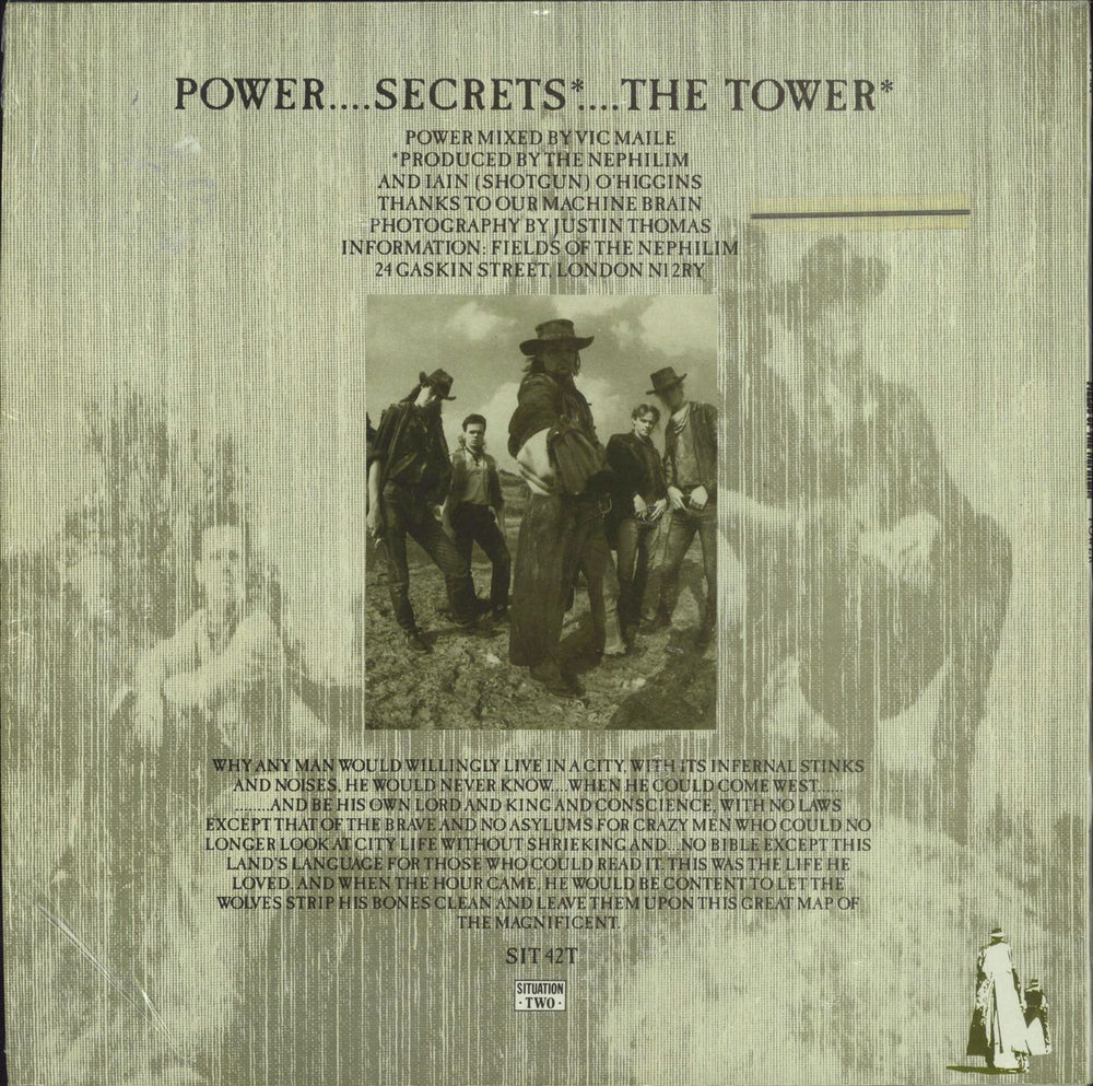 Fields Of The Nephilim Power - Shrink UK 12" vinyl single (12 inch record / Maxi-single)