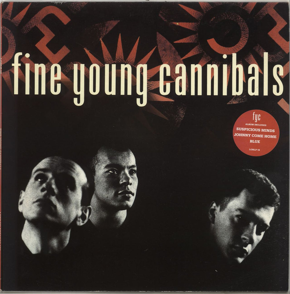 Fine Young Cannibals Fine Young Cannibals - Stickered sleeve UK vinyl LP album (LP record) LONLP16