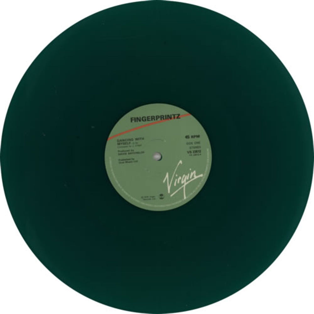 Fingerprintz Dancing With Myself - Green Vinyl UK 12" vinyl single (12 inch record / Maxi-single) FNG12DA608282