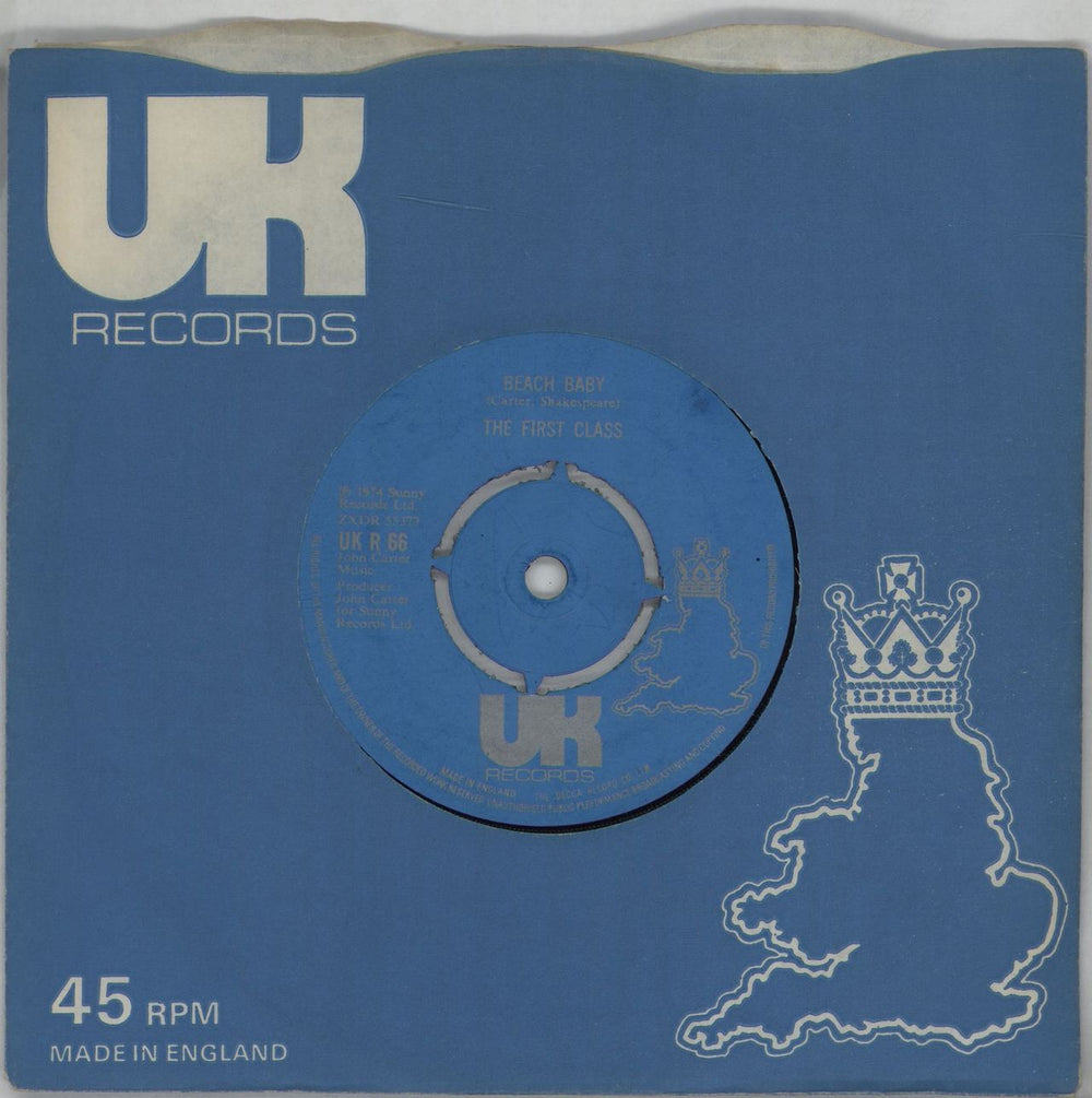 First Class Beach Baby UK 7" vinyl single (7 inch record / 45) UKR66