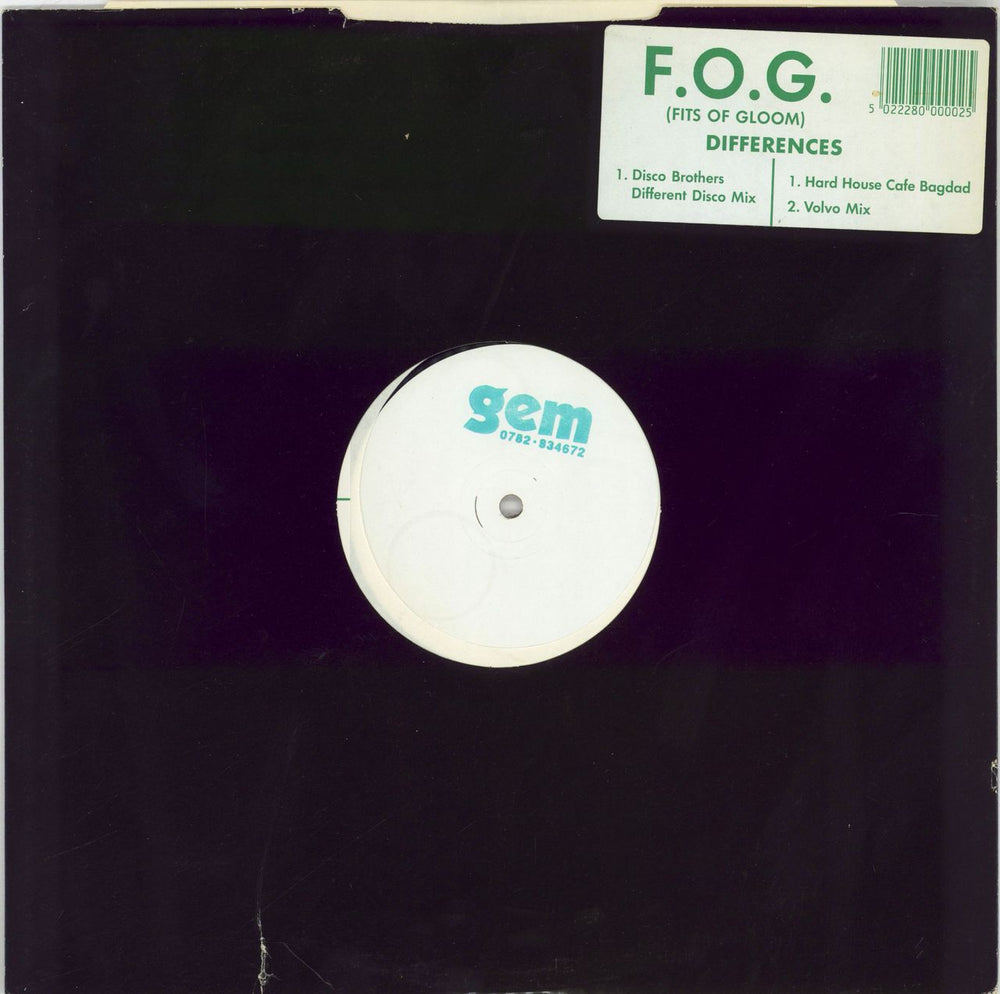 Fits Of Gloom Differences UK 12" vinyl single (12 inch record / Maxi-single) GEMX002