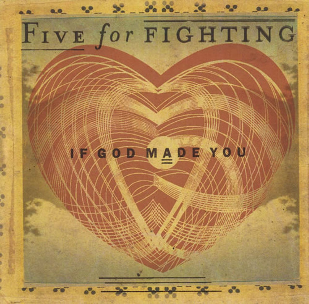 Five For Fighting If God Made You US Promo CD single (CD5 / 5") CSK51341