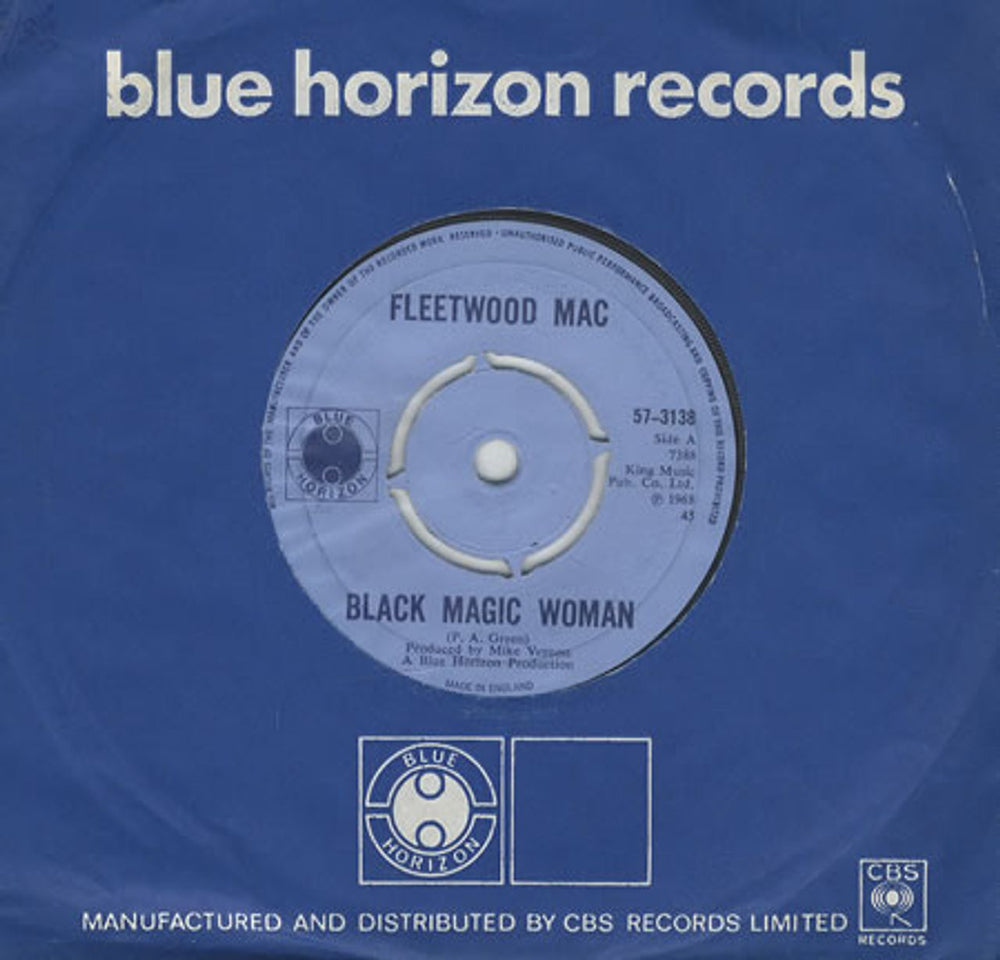 Fleetwood Mac Black Magic Woman UK 7" vinyl single (7 inch record / 45) 57-3138