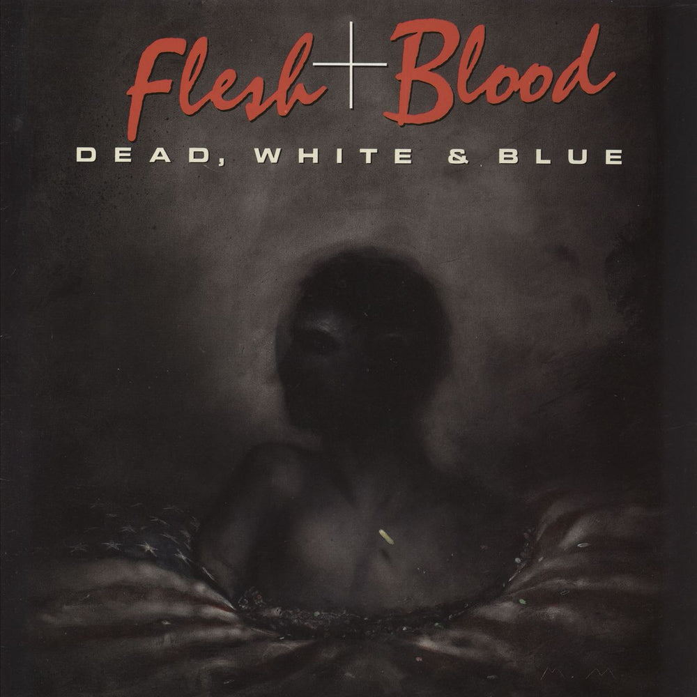 Flesh & Blood Dead, White & Blue German vinyl LP album (LP record) 781957-1