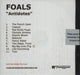 Foals Antidotes UK Promo CD-R acetate CD-R