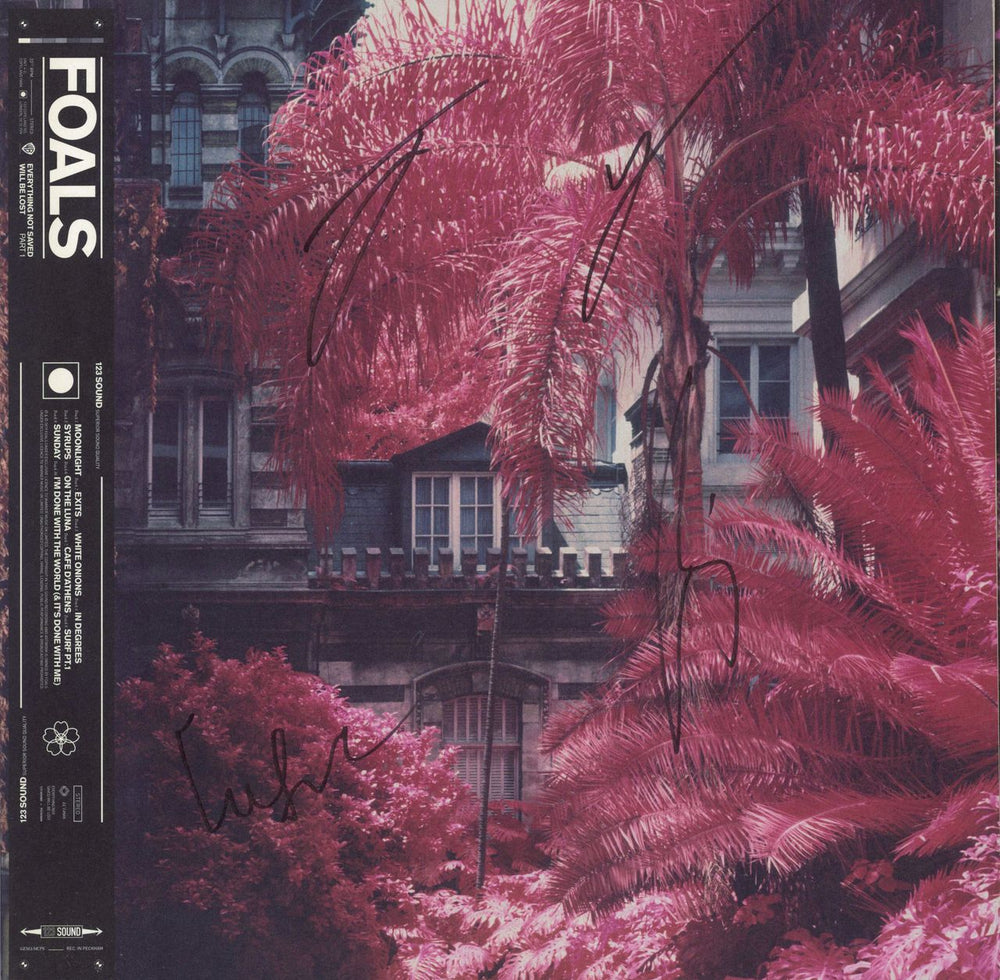 Foals Everything Not Saved Will Be Lost Part 1 - Fully Autographed UK vinyl LP album (LP record) 0190295500924