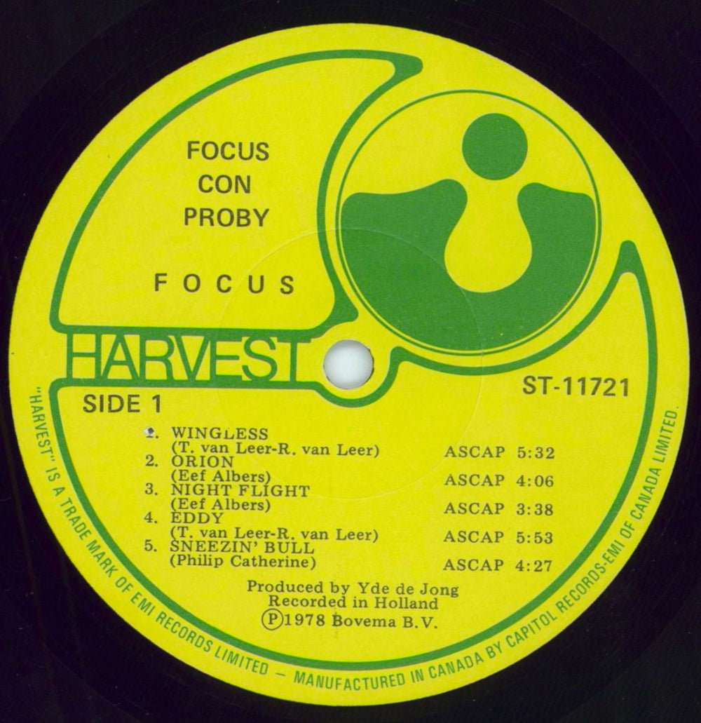 Focus Con Proby Canadian vinyl LP album (LP record) FOCLPCO792213