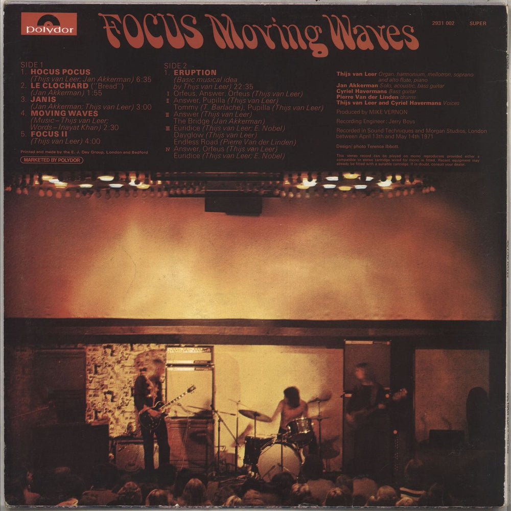 Focus Moving Waves - 1st - EX UK vinyl LP album (LP record)