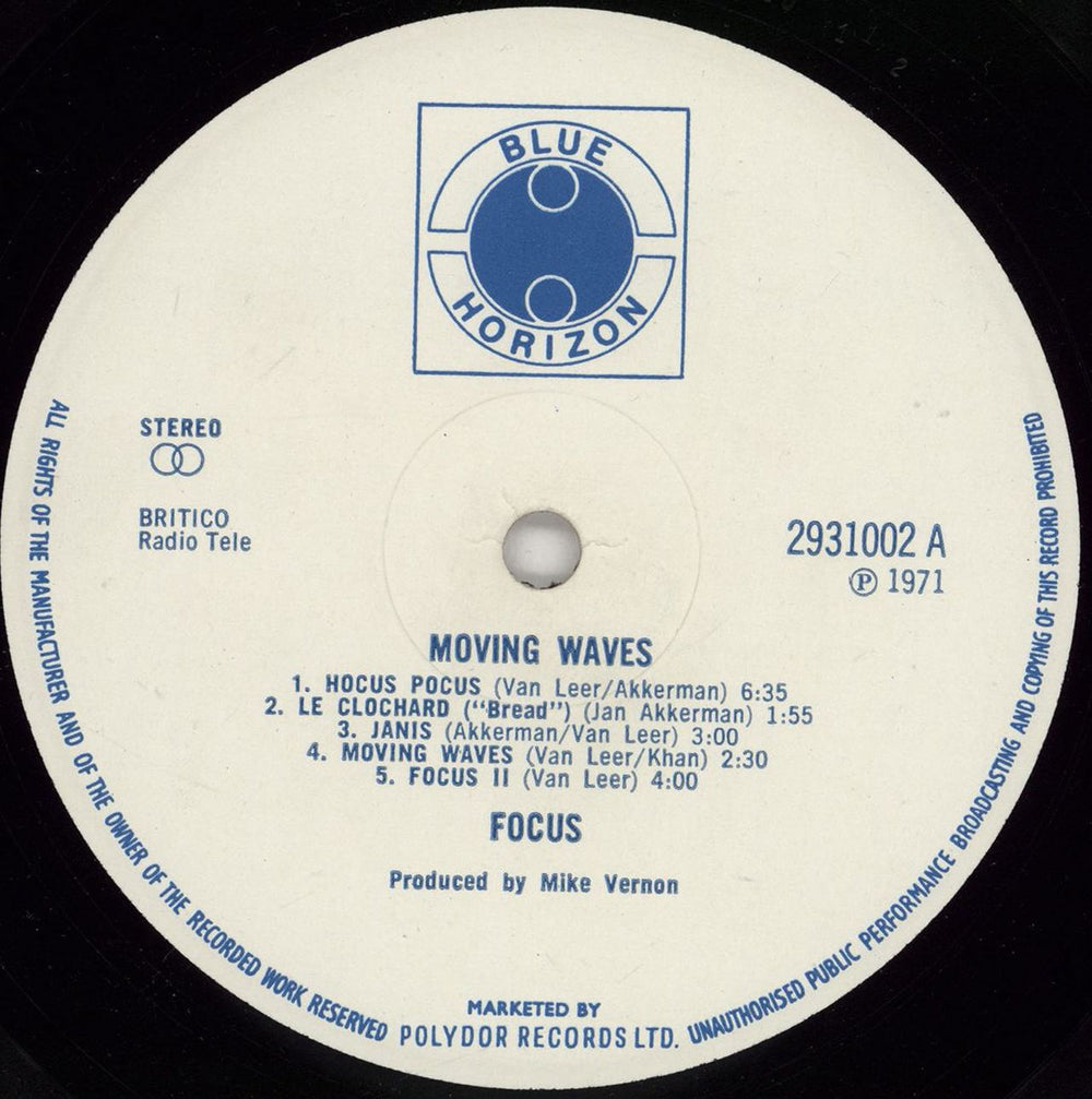 Focus Moving Waves - 1st - EX UK vinyl LP album (LP record) FOCLPMO707194