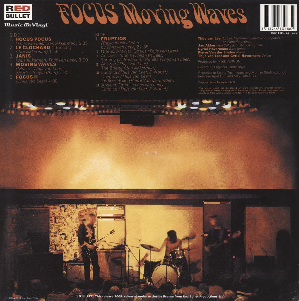 Focus Moving Waves Dutch vinyl LP album (LP record) 8712944331882