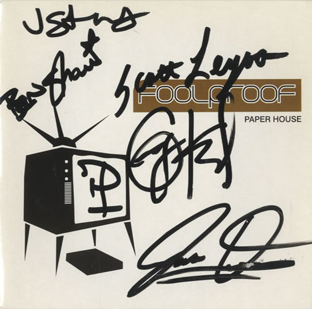 Foolproof Paper House - Fully Autographed UK 7" vinyl single (7 inch record / 45) IS863