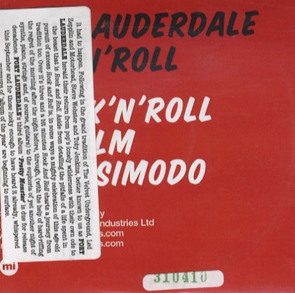 Fort Lauderdale Rock 'n' Roll UK Promo CD-R acetate CD ACETATE