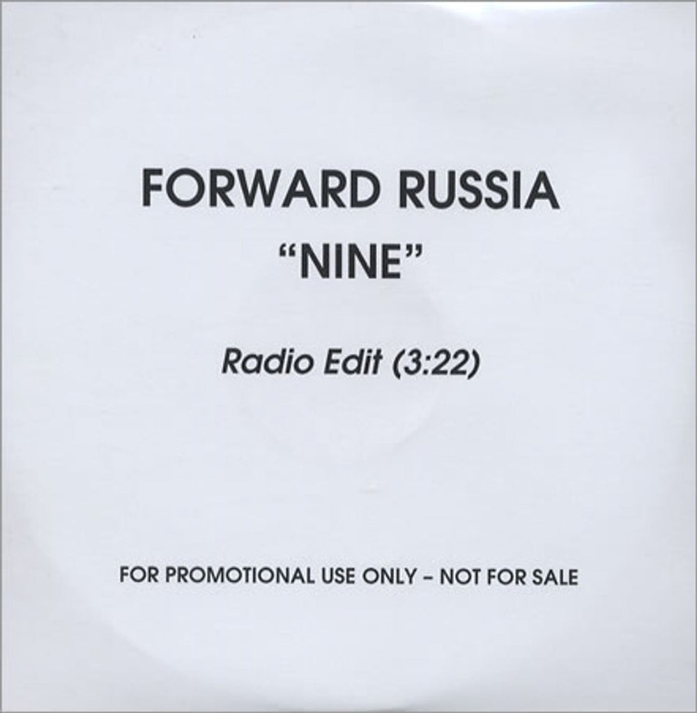 Forward Russia Nine UK Promo CD-R acetate CD-R ACETATE