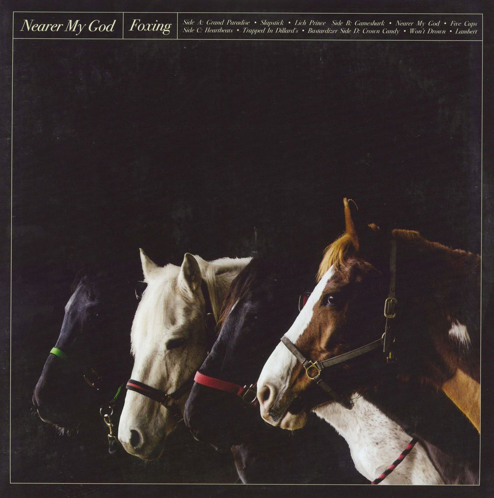 Foxing Nearer My God - Gold with Bone White Splatter US 2-LP vinyl record set (Double LP Album) 032161